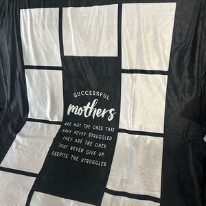 Inspirational Black and White Throw Blanket